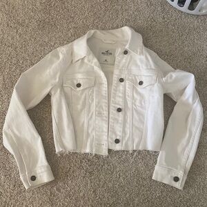 Hollister White Denim Jacket Size XS